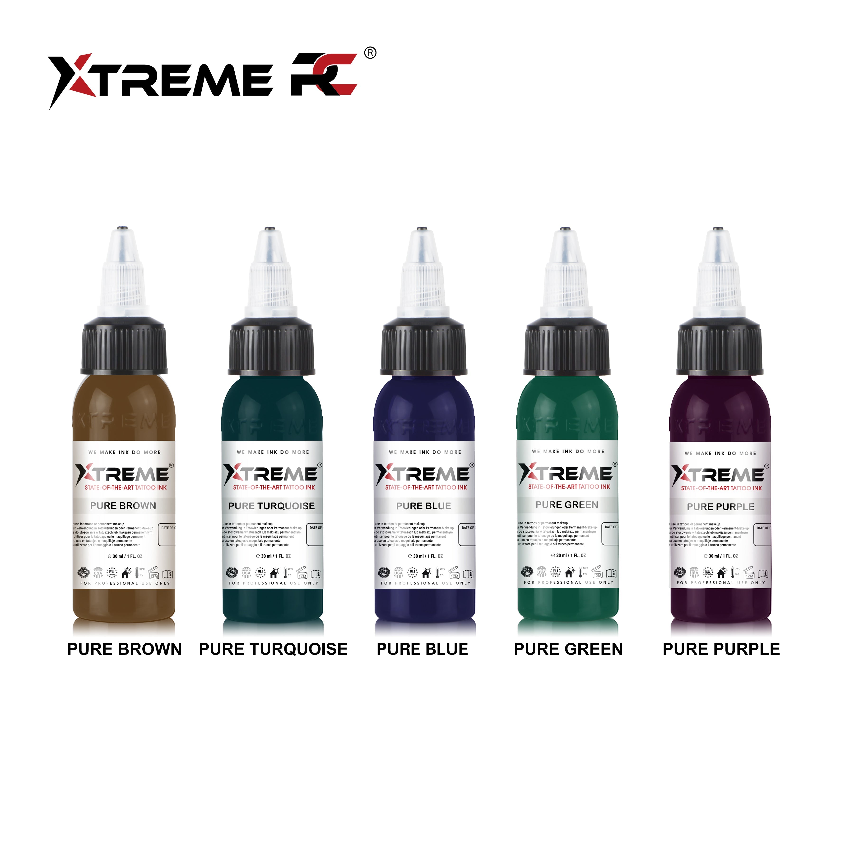 Pure Ink Color Pure Color Set | Xtreme Inks – worldwidetattoo.ca
